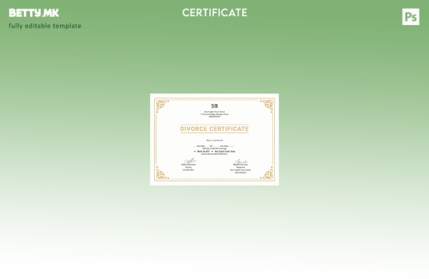 модерен Англија Нова Англија Судска куќа шаблон сертификат за развод